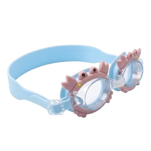 Image of BURNLAB Swimming Goggles for Kids, Clear Vision Pool Goggles for Boys & Girls, Easy Adjustable Strap (Crab)