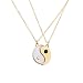 Lux Accessories Goldtone & White Yin Yang Peace One With All BFF Best Friends Necklaces