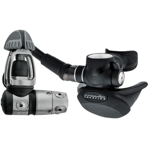 Atomic Aquatics TFX Scuba Diving Regulator | Unique Front Exhaust Design | Provides Effortless Breathing in All Diving Positions| Durable Titanium Components | Yoke Cover