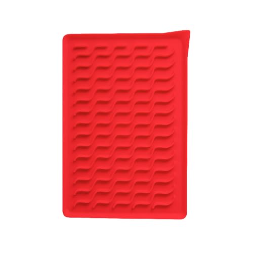 Talisman Designs Talisman Designs Baking Bacon In The Oven Silicone Bacon Mat For Oven, Professional Kitchen Cooking Accessory, Non-Stick Roasting Surface (16L X 11W Bacon Mat | Red)