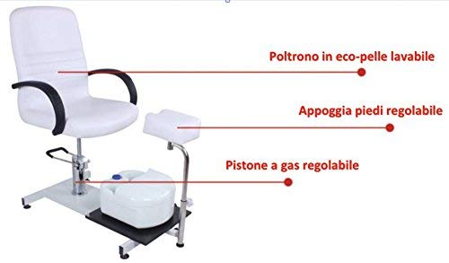 ZStyle Juego profesional de sillas de pedicura para esteticistas, masajes y pies, con barreño y pies