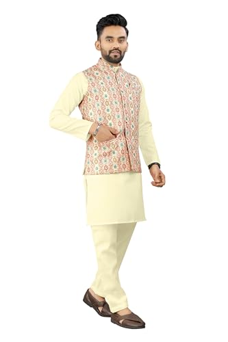 Image of Trustous Traditional Men's Kurta Koti Set (3 PCS SET)