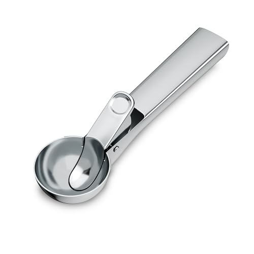 Klarstein FrostFusion Cuchara de Helado – Acero Inoxidable, Ergonómica, Apta Lavavajillas, Resistente a Arañazos, Compatible Heladeras, Cuchara para Servir Helado