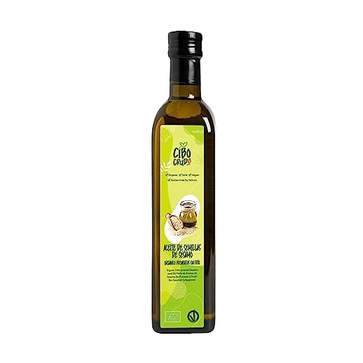 Aceite de Sesamo Bio - 500ml. Aceite de Sésamo para Cocinar o Masajear. Aceite non Tostado Virgen Ayurveda. Organic Raw Sesame Oil.