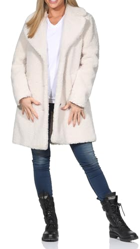 VERO MODA Damen Vmkylie Aw23 Teddy Coat Boos Mantel, Oatmeal, M