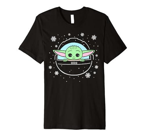 T-shirt Star Wars Mandalorian de Noël vêtement imprimé Grogu Baby Yoda hiver