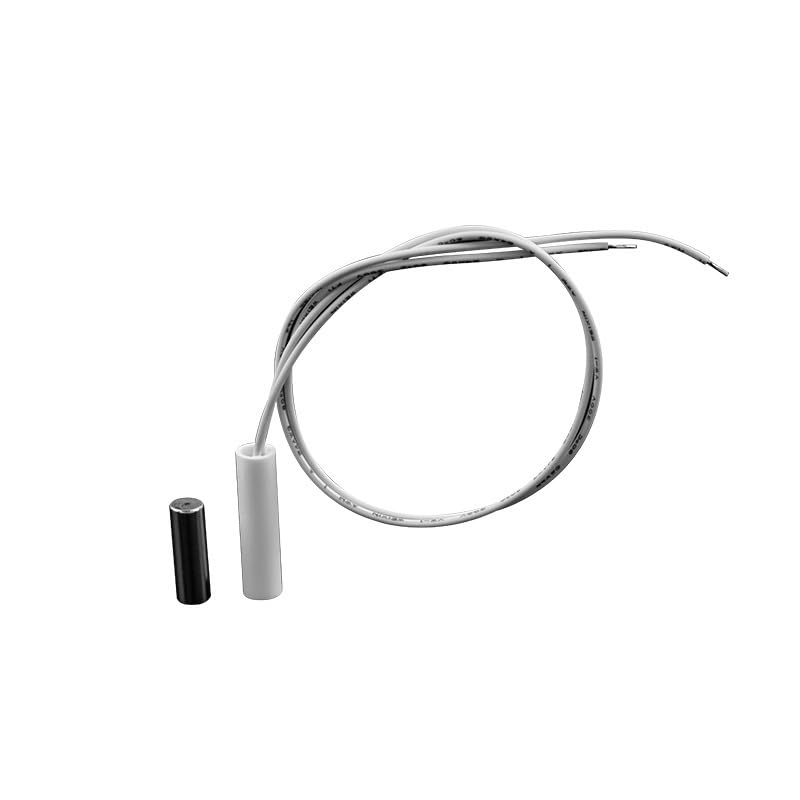Puerta integrada con cable, detector de alarma magnético for puerta de casa y ventana, detector de alarma magnético for puerta oculta (Size : White No)