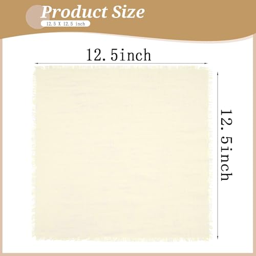 Set de 10 servilletas de tela hechas a mano 12.5x12.5 pulgadas miniatura 5
