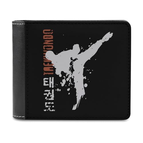 Taekwondo Fashion Bifold Wallets for Men Women Slim & Thin Credit Card Holder Wallet Purse Gifts