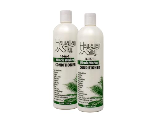 Hawaiian Silky Miracle Worker 14-In-1 Conditioner 16 Ounce (474ml) (Pack of 2)