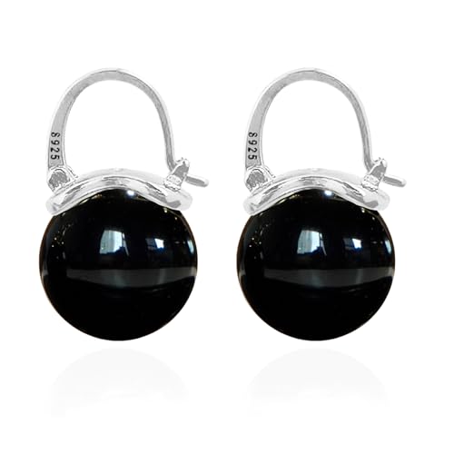 OwMell Elegant 925 Sterling Silver Pearl Drop Dang...