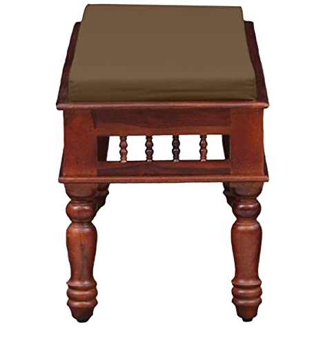 Image of Solid Wood 6 Seater Dining Table Set with 4 Chairs & 1 Bench | Premium Sheesham Wood Dining Set | Cushioned Seating | Classic Traditional Design for Dining Room