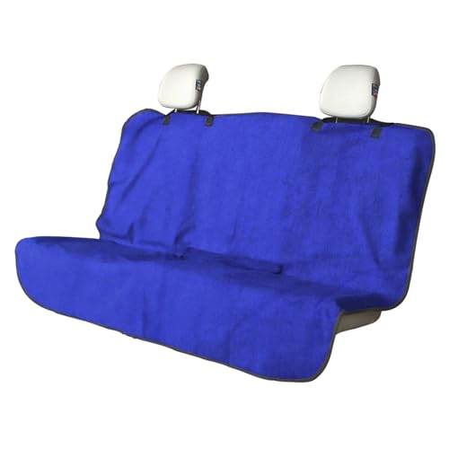 Image of Back Seat Cover for Car Trucks Van SUV Jeep,Waterproof Rear Bench Towel Seat Covers for Dogs and Kids,Automotive Backseat Protector (Blue)