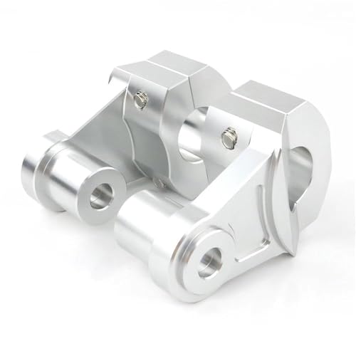 Torretas manillar moto abrazaderas barra gruesa elevadores plata para Yamaha XVS650 XV1600 XVS1100