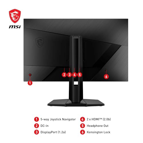 MSI G272QPF E2 27 Inch WQHD Gaming Monitor - 2560 x 1440 Rapid IPS Panel, 180 Hz / 1ms GtG, 125% sRGB Colour Gamut, Adaptive Sync - DP 1.4a, HDMI 2.0b CEC