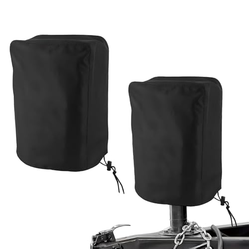 Electric Tongue Jack Cover, 600D Universal RV Trailer Jack Head Cover,Anti-UV Electric Jack Protective Cover for Outdoor Camper Accessories (2 Packs)
