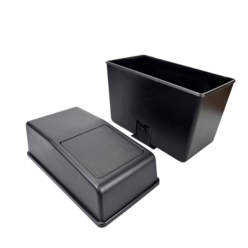 Image of Portable Car Trash Can with Lid - Multi-Functional Waterproof Debris Box for Cars, Home, and Office - 8.2 inch inch x 7.8 inch inch x 3.9 inch inch - Odorless and Convenient Waste Storage Solution, Black