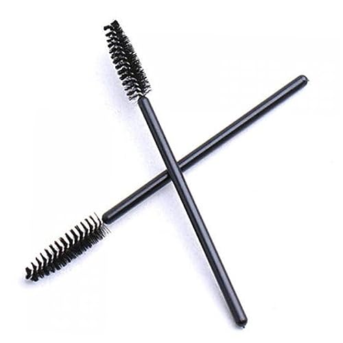 FOMIYES 100 Count Plastic Eyelash Mascara Wands 1-inch Head Size Disposable Makeup Applicators for Eyelash Separation