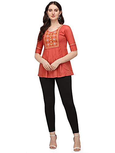 Image of Riva Enterprise Rayon Fabric with Embroidery Stitched Top