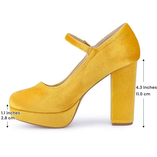 Perphy Platform Chunky Heels Mary Janes Pumps for Women3