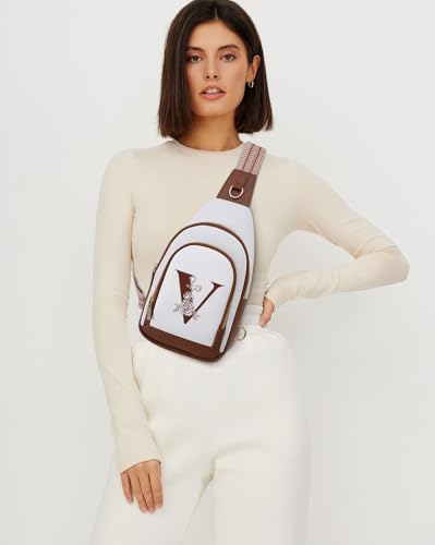 Personalized Crossbody Bag for Women Leather Sling Bags with Initial Letter Pack Chest Bag for Travel, Gift for Wife Mom2