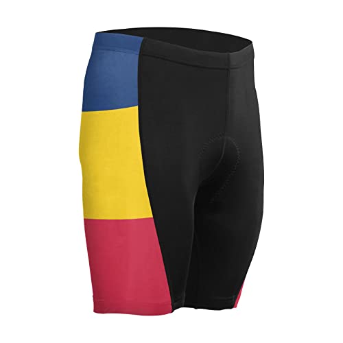 Chad Flag Men's Bike Shorts Padded Cycling Bicycle Biking Shorts Tight Multicolor