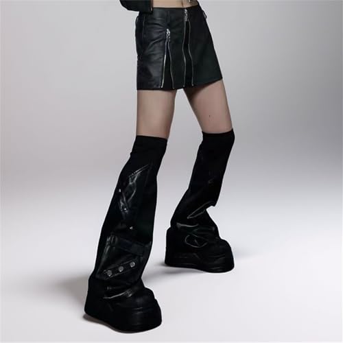 win2win Punk Fashion Leg Warmers Cyber Goth Y2k Grunge Rave Emo Women3