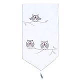 Wakauto Gestickte Vorhang Schmetterling Muster Vorhang Fenster Dreieck Voile Paneele / Vorhang / Behandlung für Schlafzimmer Wohnzimmer Möbel Zubehör Eulen Gedruckt 60X120cm 1 Paneel