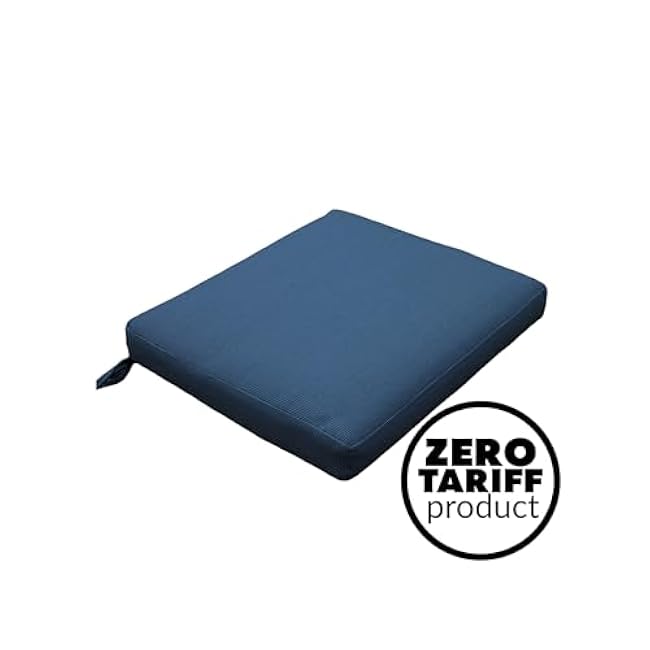 Tommy Bahama Dining Chair Cushion, 19 X 19 X 2.5, Bamboo Bay Cobalt, Set of 2