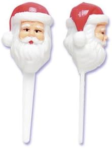 Christmas Santa Head Cupcake Picks - 24 pcs
