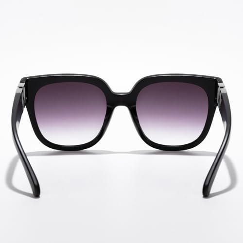 Fashion Cat Eye Oversized Square Sunglasses for Women Men Retro Chic Shades for Driving Travel Stylish Daily Wear UV4004