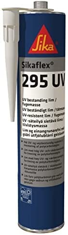 Sika Flex 295 UV Marine Adhesivo y sellador de vidrio de plástico resistente a los rayos UV para construcción de barcos, cartucho de 300 ml (1, negro)