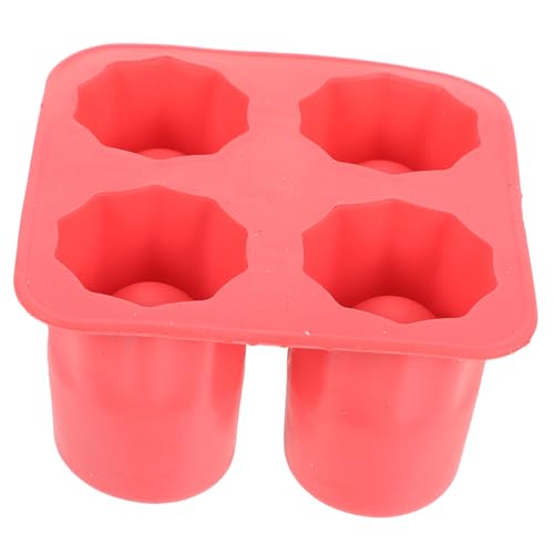 Molde para hielo de silicona con 4 cubos redondos miniatura 1