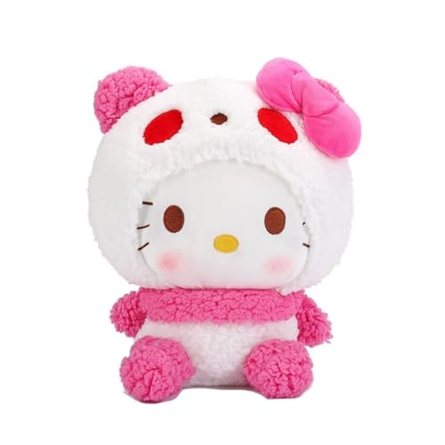 UOAO ぬいぐるみ パンダ クッション 抱き枕 可愛い 柔らか手触り 動物 もこもこ 添い寝枕 面白い 気持ちいい ギフト 母の日 誕生日 プレゼント お祝い クリスマス レッド 25cm