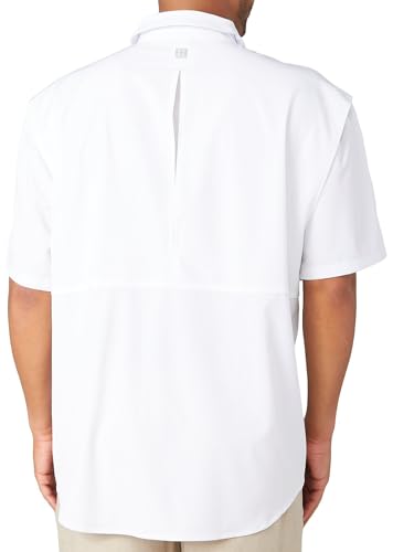 Reel Legends Mens HEIQ Cooling Hybrid Short Sleeve Shirt Medium Brilliant White2