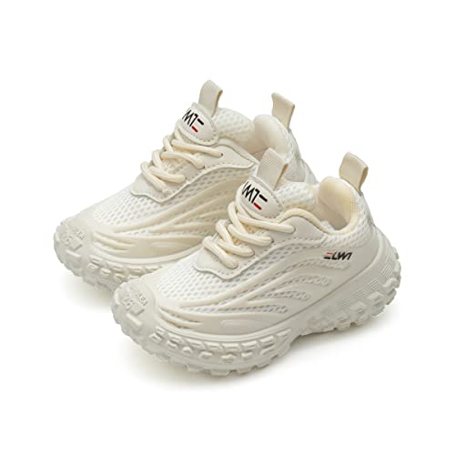 Lightweight Running Shoes for Kids, Mesh Running Shoes, Kids Knit Sneakers, Tennis Shoes for Girls Boys White