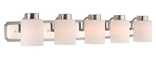 Dolan Designs 3505-09 5Lt Satin Nickel Westport 5 Light Bath bar, Pwt, Nckl, B/S, Slvr