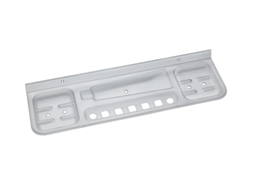 Image of RAB ABS Plastic Organizer | Multi-Compartment Storage Rack | Space Saving Wall Mounted Bathroom Utility Holder (Code:- U- 306, Soap Dish Double with Paste Holder, Pack of 1 Piece)