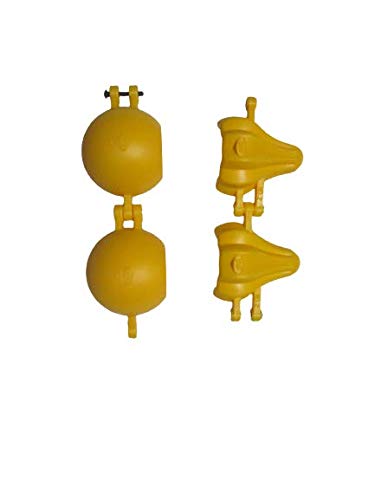 DiBha Plastic 1 Modak & 1 Laddu Mold Yellow Color Set of 2 Medium Size