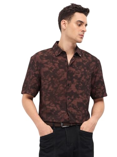 Image of THE BEAR HOUSE Men's Printed Relaxed Fit Casual Shirt