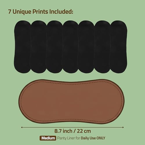 Image of Made in EU - Ultra-Thin Reusable Panty Liners (Medium, 7-Pack) - High-Temp Washable Cloth Panty Liners for Women - Durable & Breathable Organic Cotton Keeps You Fresh & Dry for Daily Vaginal Discharge