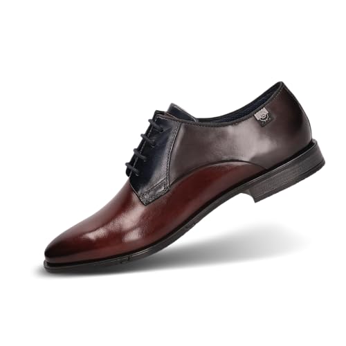 bugatti Men's 312-AFY05 Lace-Up, Dark Brown/Dark Grey, Lace-Up Shoes, 42 EU Wide, Brown, 9.5 UK