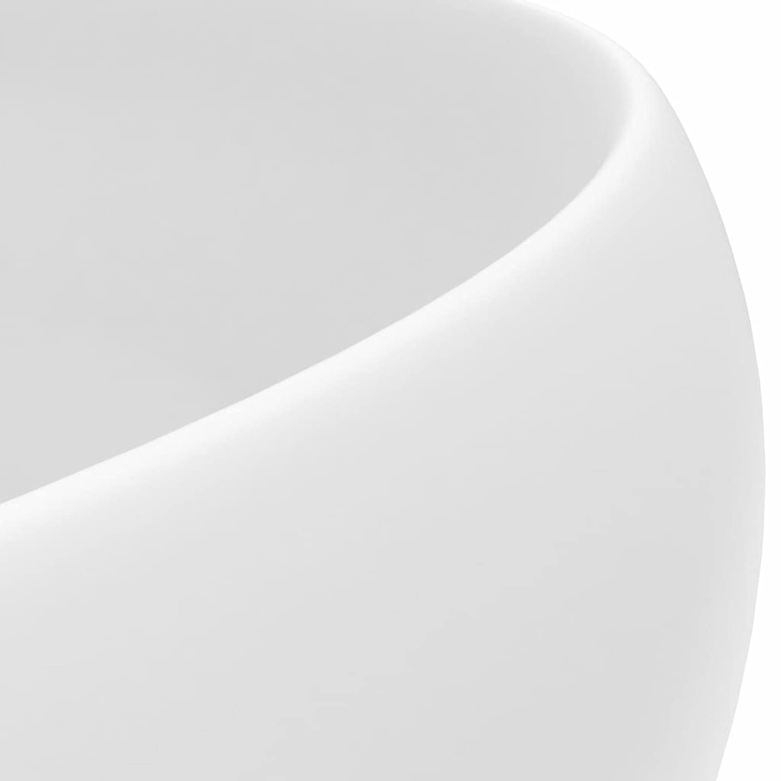 ShGaxin Lavabo de Lujo, Lavabo sobre Encimera, Lavabo Baño, Mueble Lavabo, Muebles De Baño, Redondo cerámica Blanco Mate 40x15 cm