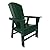 Costaelm Outdoor Adirondack Chair, HDPE Patio Balcony Chairs, Portside Seashell Nautical Curveback Adirondack Chair and Fire Pit Chairs, Dark Green