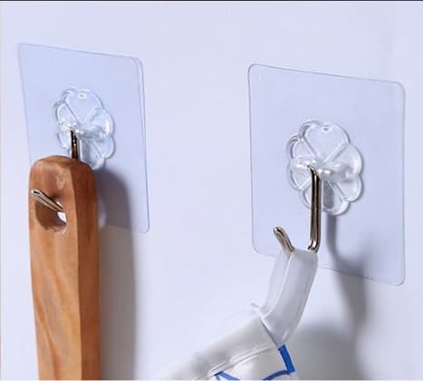 Miniatura 3 de 10 ganchos de pared autoadhesivos, ganchos de almacenamiento máximo de 15 libras para organizador de cocina y baño, ganchos adhesivos extraíbles sin