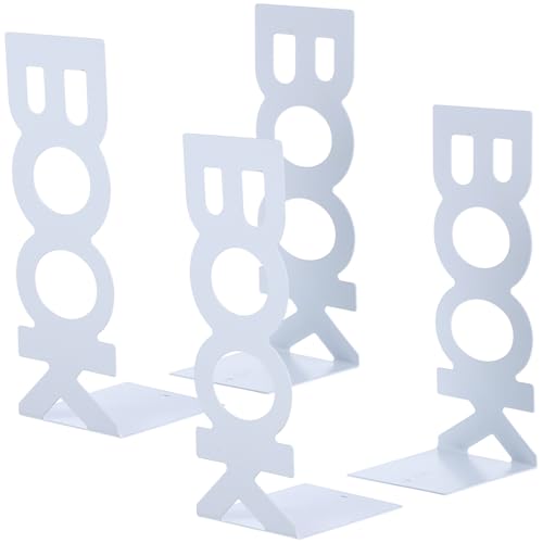 Serre-livre design en métal robuste lot de 4 cales antidérapantes pour étagère chic