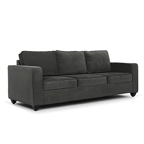 Image of Wakefit Sofa Set | 3 Year Warranty | Sofa 5 Seater, 5 Seater Sofa for Living Room, Wooden Sofa Set, Sofa Set 3+2 Seater - Napper(Malphino : Smoke Grey)
