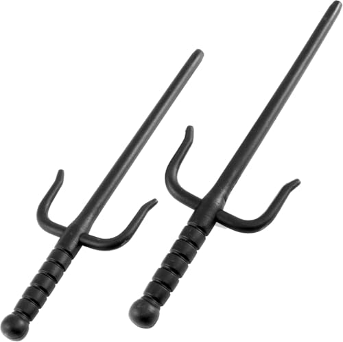 TRUESAGAUSA - Blackout Polypropylene Solid Flexible Plastic Sai for Martial Arts Kung Fu Training and Practice (Black Small 16)
