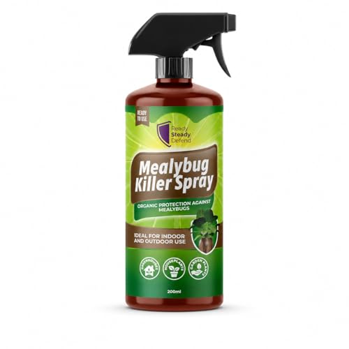 Mealybug Killer Spray 200ml - Bug Spray with Insecticidal Soap for Indoor Plants - Effective Plant Insecticide Treatment to Target Mealybugs - Easy-to-Use House Bug Killer for Vibrant Growth
