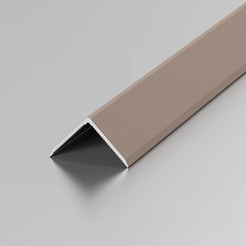 Aluminium Threshold Strips, L-Shape Corner Strips, Floor Transition Strips - 100cm, 3 Pieces, Brushed Finish, 1.5cm x 1.5cm, Corner Guards, Flooring Edge Trim